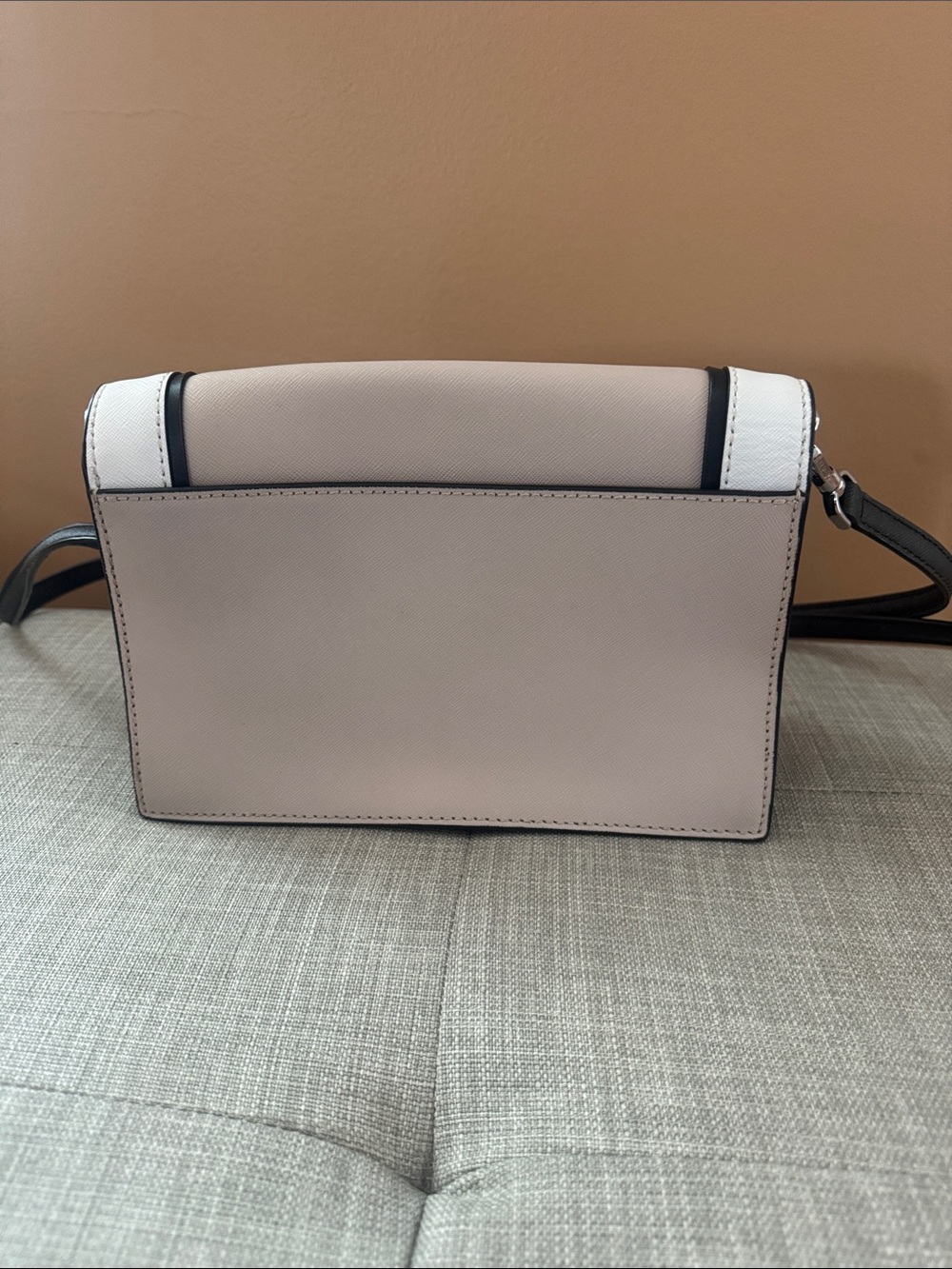 kate spade Colorblock Leather Crossbody - Blush, White, Black - Picture 3 of 3